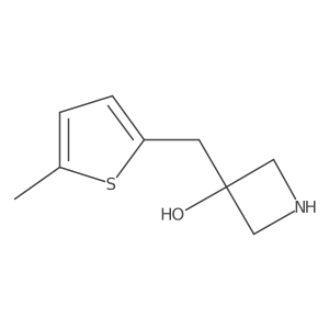 3-[(5-Methylthiophen-2-yl)methyl]azetidin-3-ol结构式