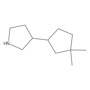 3-(3,3-Dimethylcyclopentyl)pyrrolidine结构式