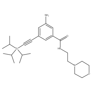 3-Amino-N-(2-morpholinoethyl)-5-((thisopropylsilyl)ethynyl)benzamide Structure
