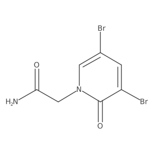 2-(3,5-Dibromo-2-oxo-1,2-dihydropyridin-1-yl)acetamide结构式