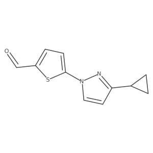 5-(3-Cyclopropyl-1H-pyrazol-1-YL)thiophene-2-carbaldehyde结构式