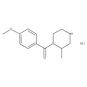 (4-Methoxyphenyl)(2-methylpiperazin-1-yl)methanone hydrochloride Structure