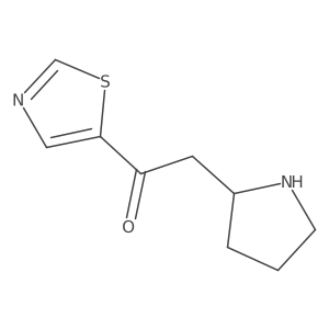 2-(Pyrrolidin-2-yl)-1-(1,3-thiazol-5-yl)ethan-1-one Structure