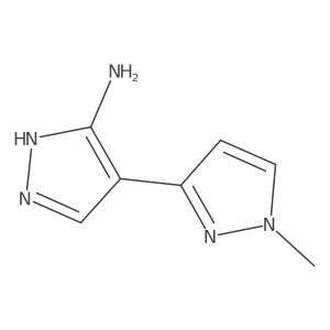 1-methyl-1H,1'H-3,4'-bipyrazol-5'-amine结构式