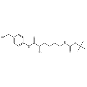 tert-Butyl (R)-(5-amino-6-((4-(hydroxymethyl)phenyl)amino)-6-oxohexyl)carbamate结构式