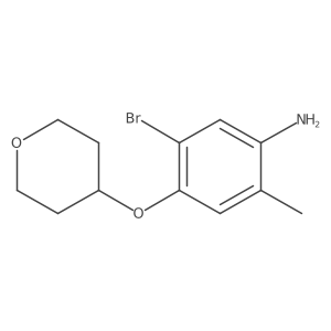 5-Bromo-2-methyl-4-((tetrahydro-2H-pyran-4-yl)oxy)aniline Structure