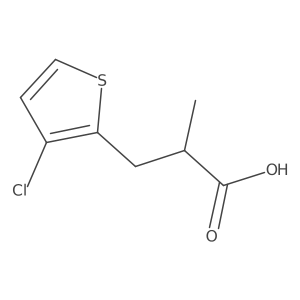 3-(3-Chlorothiophen-2-yl)-2-methylpropanoic acid结构式
