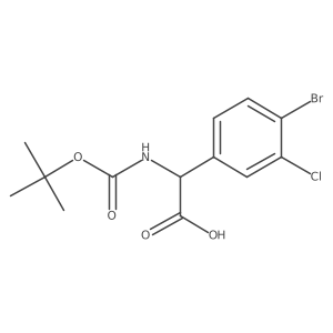 2-(4-Bromo-3-chlorophenyl)-2-{[(tert-butoxy)carbonyl]amino}acetic acid Structure