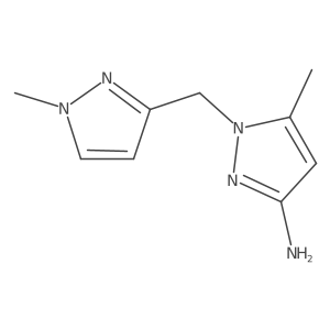 5-Methyl-1-[(1-methyl-1H-pyrazol-3-yl)methyl]-1H-pyrazol-3-amine Structure
