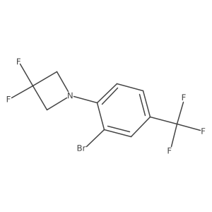 1-(2-Bromo-4-(trifluoromethyl)-phenyl)-3,3-difluoroazetidine Structure