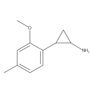 2-(2-Methoxy-4-methylphenyl)cyclopropan-1-amine结构式