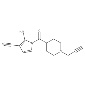 5-amino-1-[1-(prop-2-yn-1-yl)piperidine-4-carbonyl]-1H-pyrazole-4-carbonitrile Structure