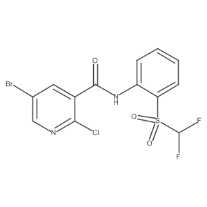 5-bromo-2-chloro-N-(2-difluoromethanesulfonylphenyl)pyridine-3-carboxamide Structure