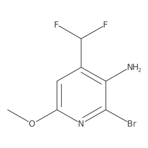 2-Bromo-4-(difluoromethyl)-6-methoxypyridin-3-amine结构式