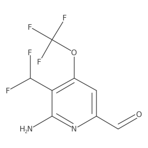 6-Amino-5-(difluoromethyl)-4-(trifluoromethoxy)picolinaldehyde结构式
