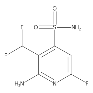 2-Amino-3-(difluoromethyl)-6-fluoropyridine-4-sulfonamide Structure