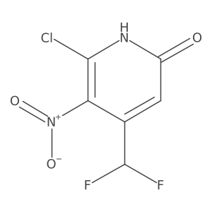 6-Chloro-4-(difluoromethyl)-5-nitropyridin-2-ol Structure