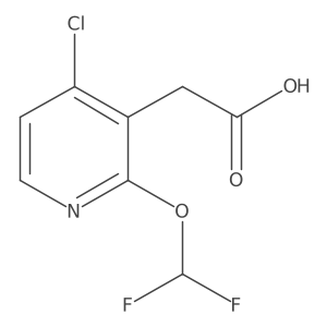 2-(4-Chloro-2-(difluoromethoxy)pyridin-3-yl)acetic acid结构式