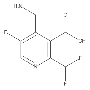 4-(Aminomethyl)-2-(difluoromethyl)-5-fluoronicotinic acid结构式