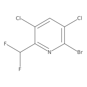 2-Bromo-3,5-dichloro-6-(difluoromethyl)pyridine Structure