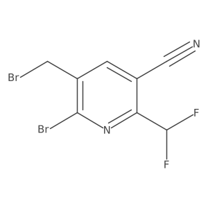 6-Bromo-5-(bromomethyl)-2-(difluoromethyl)nicotinonitrile Structure
