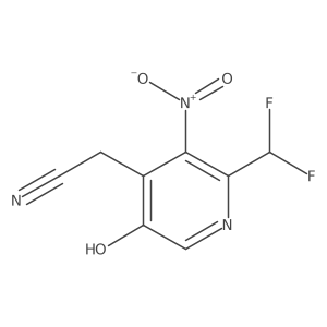 2-(Difluoromethyl)-5-hydroxy-3-nitropyridine-4-acetonitrile结构式