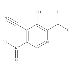 4-Cyano-2-(difluoromethyl)-3-hydroxy-5-nitropyridine结构式