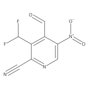 3-(Difluoromethyl)-4-formyl-5-nitropicolinonitrile Structure