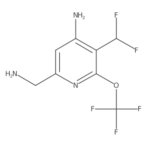 6-(Aminomethyl)-3-(difluoromethyl)-2-(trifluoromethoxy)pyridin-4-amine Structure