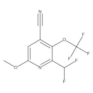 2-(Difluoromethyl)-6-methoxy-3-(trifluoromethoxy)isonicotinonitrile Structure