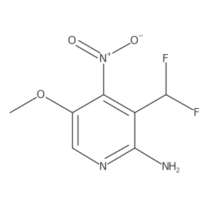 3-(Difluoromethyl)-5-methoxy-4-nitropyridin-2-amine结构式