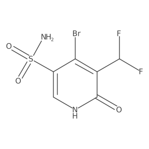 4-Bromo-5-(difluoromethyl)-6-hydroxypyridine-3-sulfonamide Structure