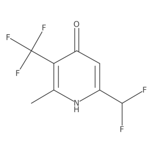 4-Pyridinol, 6-(difluoromethyl)-2-methyl-3-(trifluoromethyl)- Structure