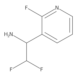 2,2-Difluoro-1-(2-fluoropyridin-3-yl)ethan-1-amine结构式