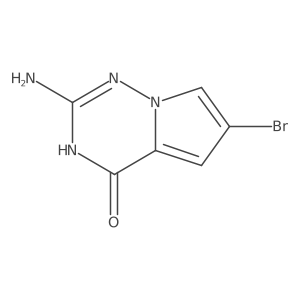 2-Amino-6-bromopyrrolo[2,1-f][1,2,4]triazin-4(3H)-one结构式