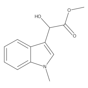 Methyl 2-hydroxy-2-(1-methyl-3-indolyl)acetate Structure