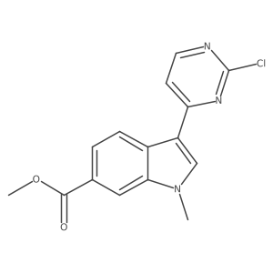 Methyl 3-(2-chloropyrimidin-4-yl)-1-methyl-1H-indole-6-carboxylate结构式