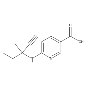6-[(3-Methylpent-1-yn-3-yl)amino]pyridine-3-carboxylic acid结构式