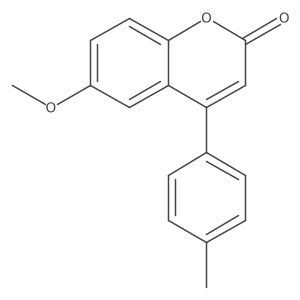6-Methoxy-4-(4-methylphenyl)-2H-1-benzopyran-2-one Structure