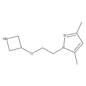 1-[2-(azetidin-3-yloxy)ethyl]-3,5-dimethyl-1H-pyrazole结构式