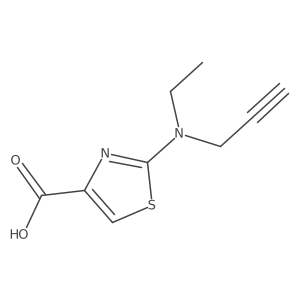 2-[Ethyl(prop-2-yn-1-yl)amino]-1,3-thiazole-4-carboxylic acid结构式