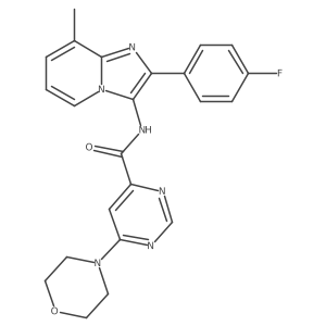 N-(2-(4-fluorophenyl)-8-methylimidazo[1,2-a]pyridin-3-yl)-6-morpholinopyrimidine-4-carboxamide Structure