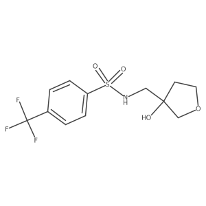 N-((3-hydroxytetrahydrofuran-3-yl)methyl)-4-(trifluoromethyl)benzenesulfonamide结构式