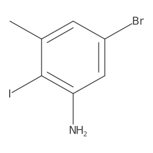 5-Bromo-2-iodo-3-methylaniline结构式