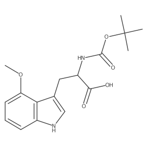(S)-2-((tert-Butoxycarbonyl)amino)-3-(4-methoxy-1H-indol-3-yl)propanoic acid Structure