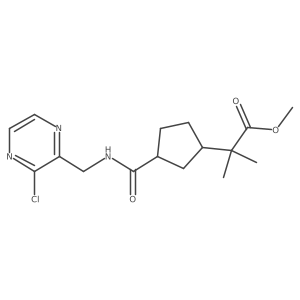 Methyl 2-(3-((3-chloropyrazin-2-yl)methylcarbamoyl)cyclopentyl)-2-methylpropanoate Structure