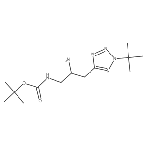 tert-butyl N-[2-amino-3-(2-tert-butyl-2H-1,2,3,4-tetrazol-5-yl)propyl]carbamate Structure