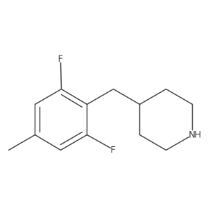4-[(2,6-Difluoro-4-methylphenyl)methyl]piperidine结构式