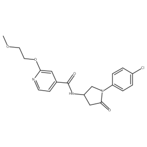 N-(1-(4-chlorophenyl)-5-oxopyrrolidin-3-yl)-2-(2-methoxyethoxy)isonicotinamide Structure