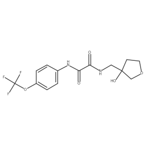 N1-((3-hydroxytetrahydrofuran-3-yl)methyl)-N2-(4-(trifluoromethoxy)phenyl)oxalamide结构式